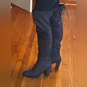 Over the knee side zip like new boots
